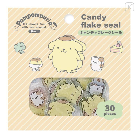 Japan Sanrio Candy Flake Seal Sticker - Pompompurin - 1