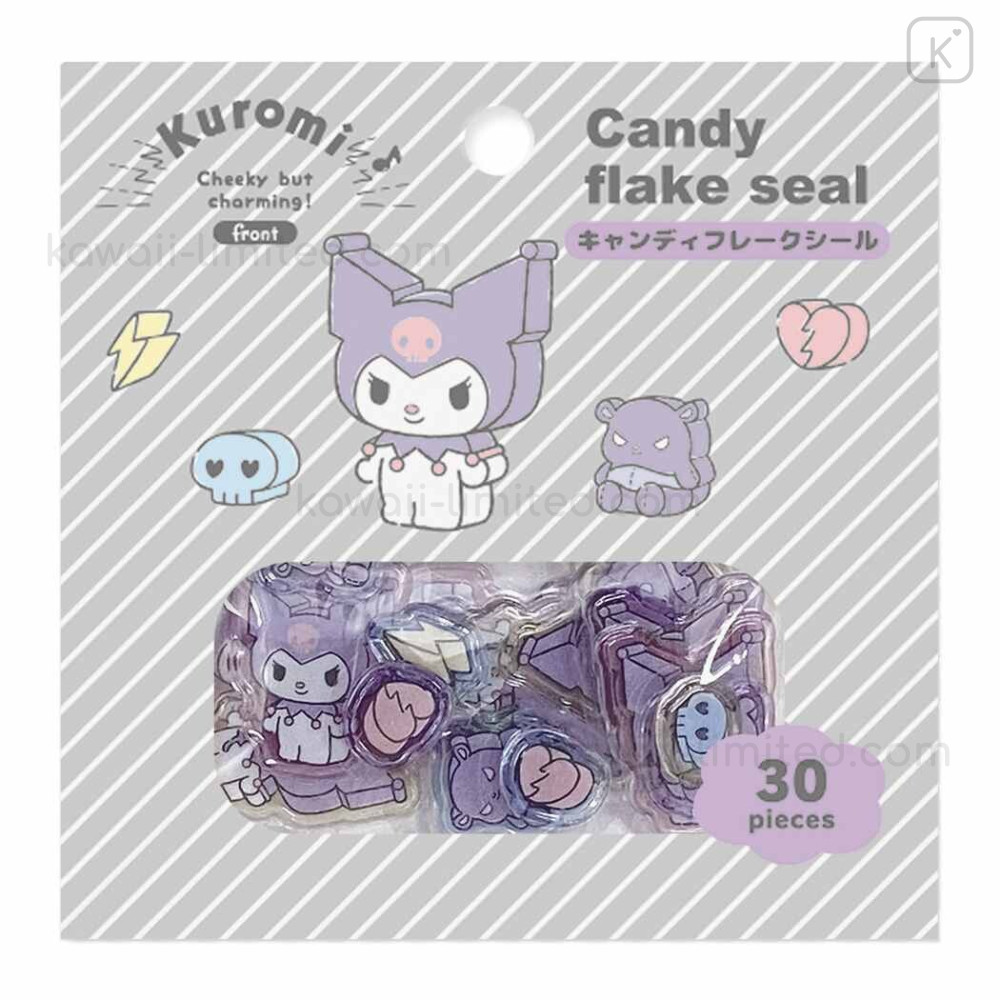 Kawaii Cute Mini Paper Bagged Sticker Flakes Sack Sanrio original *Kuromi  (95035-1) - Kawaii Shop Japan