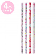 Japan Sanrio 2B Pencil 4pcs Set - Hello Kitty