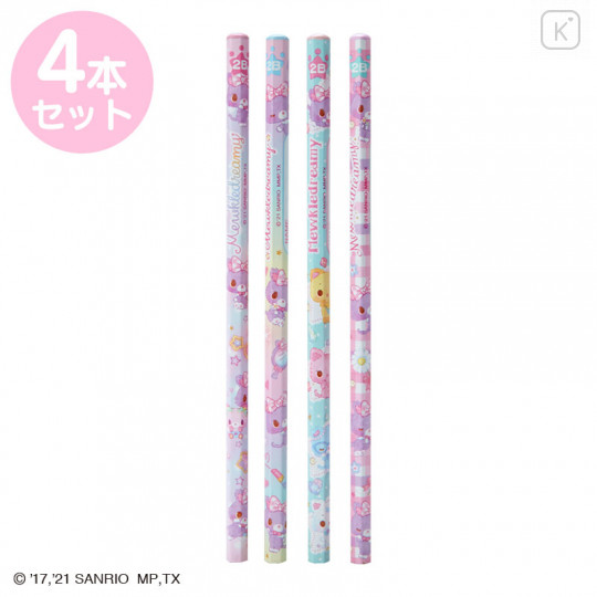 Japan Sanrio 2B Pencil 4pcs Set - Mewkledreamy - 1