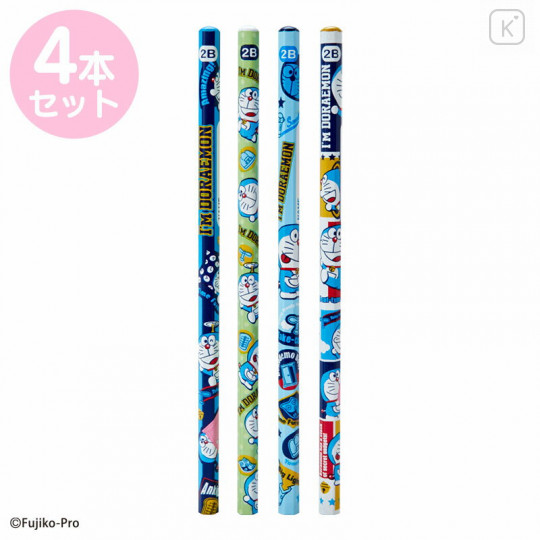 Japan Sanrio 2B Pencil 4pcs Set - Doraemon - 1