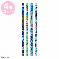 Japan Sanrio 2B Pencil 4pcs Set - Doraemon