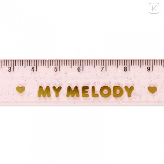 Japan Sanrio Sparkly 15cm Ruler - My Melody - 3