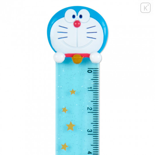 Japan Sanrio Sparkly 15cm Ruler - Doraemon - 2