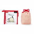 Japan Sanrio Clear Pouch with Drawstring Bag Set - Pochacco / Simple Design - 2