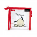Japan Sanrio Clear Pouch with Drawstring Bag Set - Pochacco / Simple Design - 3