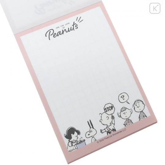 Japan Peanuts Mini Notepad - Snoopy & Friends / For the love of Peanuts - 3