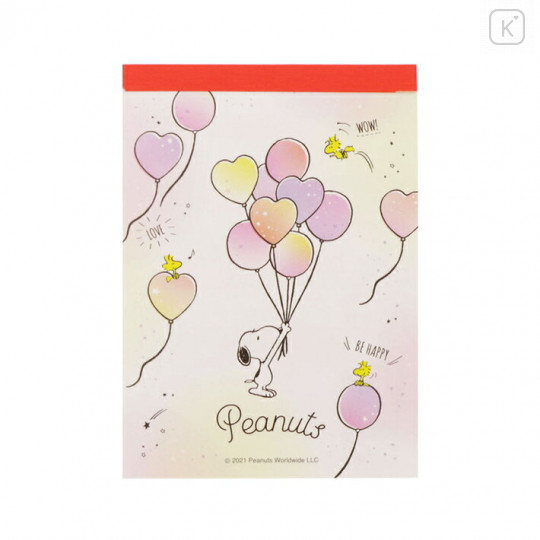 Japan Peanuts Mini Notepad - Snoopy & Friends / Ballons - 1