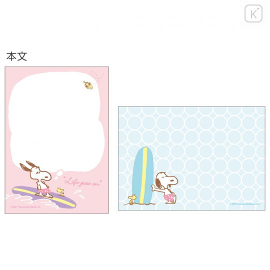 Japan Peanuts Mini Notepad - Snoopy / Surf - 2