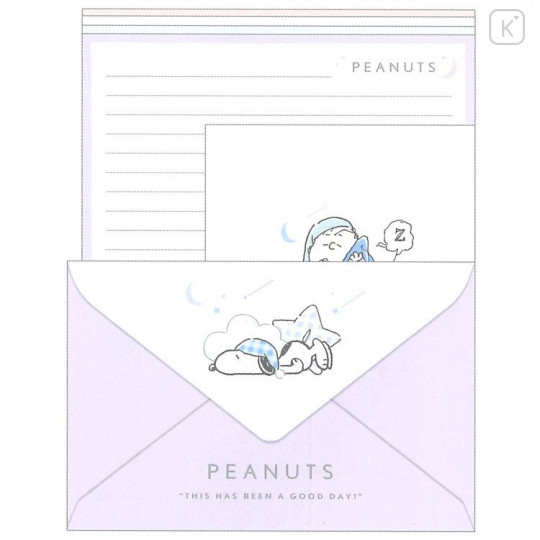 Japan Peanuts Letter Set - Snoopy / Good Night - 1