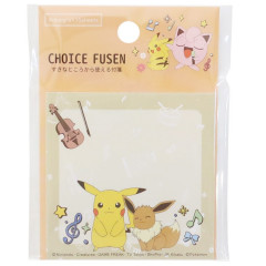 Japan Pokemon Choice Fusen Sticky Notes - Music / Eevee & Jigglypuff & Pikachu & Piplup