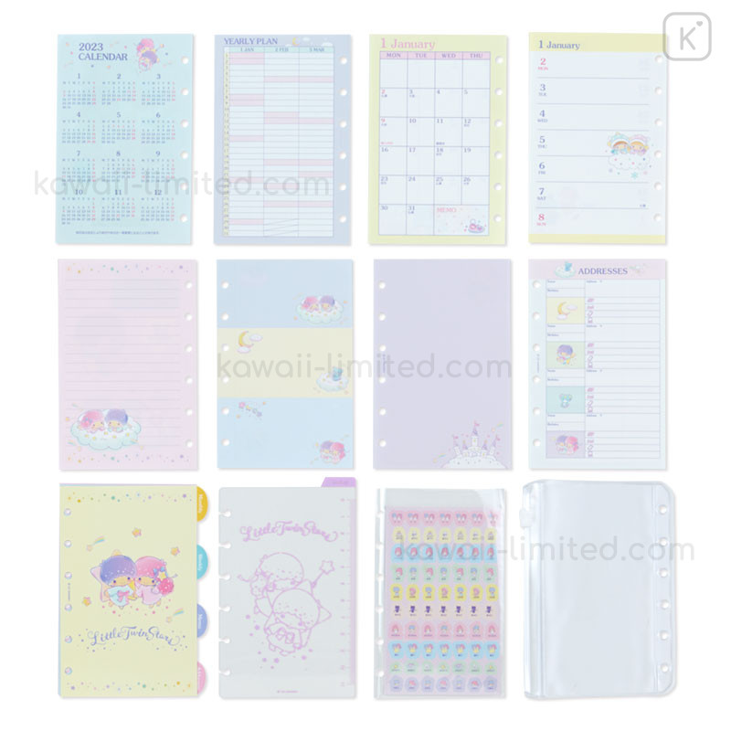 2022 - 2023 Hello Kitty & Mimmy Agenda Refills for FF Pocket Organiser RED  Sanrio Japan Planner Setup Inspired by You.