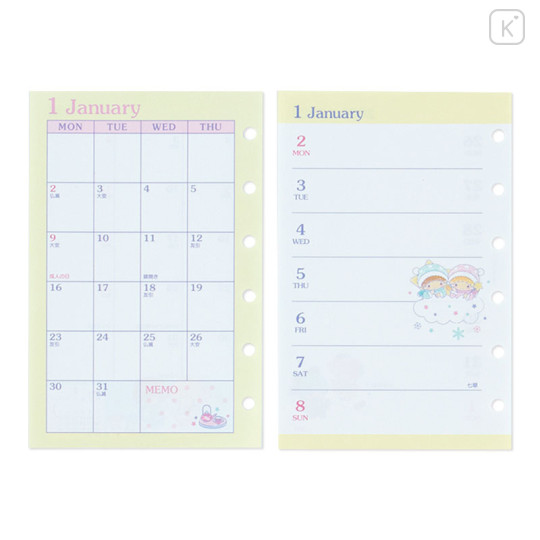 Japan Sanrio Personal Organizer Refill Set - Little Twin Stars 2023 - 3