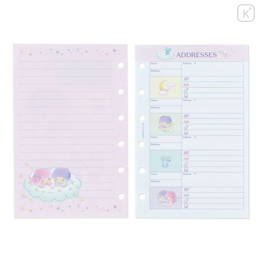 Japan Sanrio Personal Organizer Refill Set - Little Twin Stars 2023 - 5