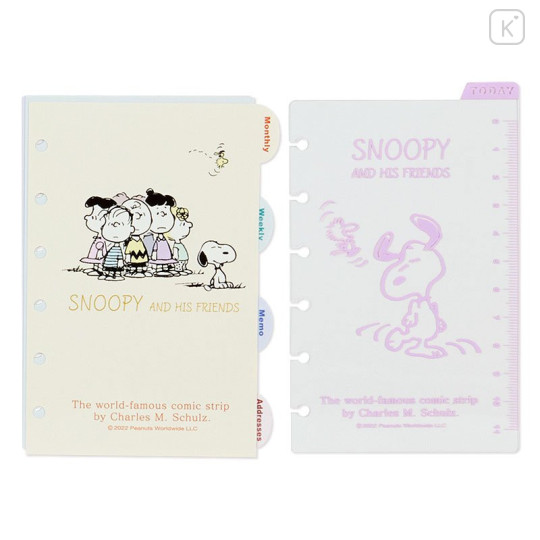 Japan Sanrio Personal Organizer Refill Set - Snoopy 2023 - 6
