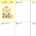 Japan Sanrio B6 Diary - Pompompurin : Block 2023 - 7