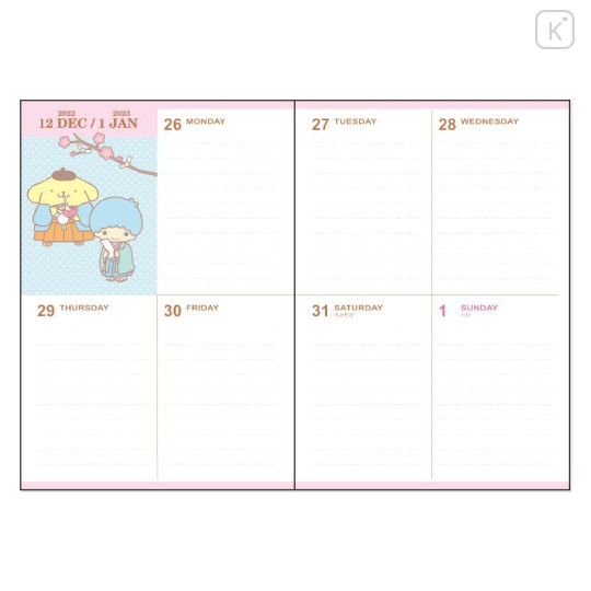 Japan Sanrio B6 Diary - Sanrio Characters / Block 2023 - 5