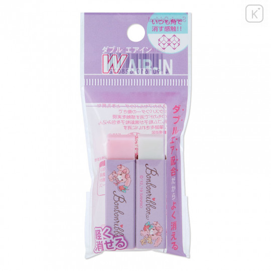 Japan Sanrio Plus Air-in Eraser 2pcs Set - Bonbonribbon - 3