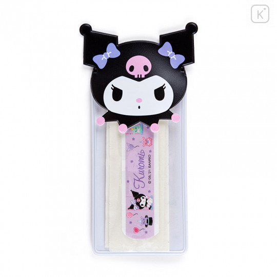 Japan Sanrio Adhesive Bandages 10pcs with Case - Kuromi - 1