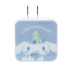 Japan Sanrio Usb & Usb-C Port Power Adapter - Cinnamoroll : Flower