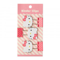 Japan Sanrio Binder Clip 3pcs Set - Hello Kitty