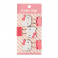 Japan Sanrio Binder Clip 3pcs Set - Hello Kitty - 1