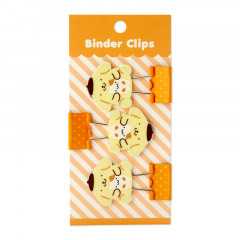 Japan Sanrio Binder Clip 3pcs Set - Pompompurin