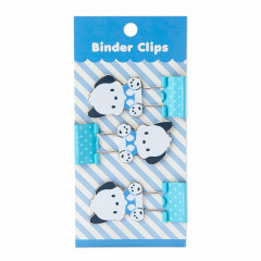 Japan Sanrio Binder Clip 3pcs Set - Pochacco