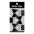 Japan Sanrio Binder Clip 3pcs Set - Kuromi - 1