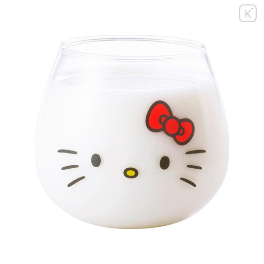 Japan Sanrio Swaying Glass Tumbler - Hello Kitty : Face - 2