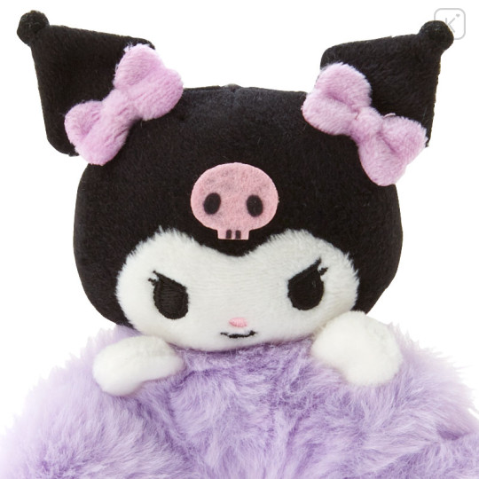Japan Sanrio Mascot Fluffy Scrunchie - Kuromi - 3