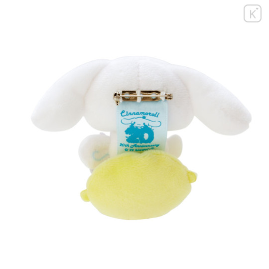 Japan Sanrio Mascot Brooch - Cinnamoroll 20th Anniversary Shop / Lemon - 2