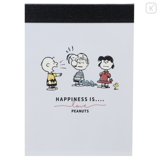 Japan Peanuts Mini Notepad - Snoopy / Happiness - 1