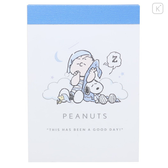 Japan Peanuts Mini Notepad - Snoopy / Good Night - 1