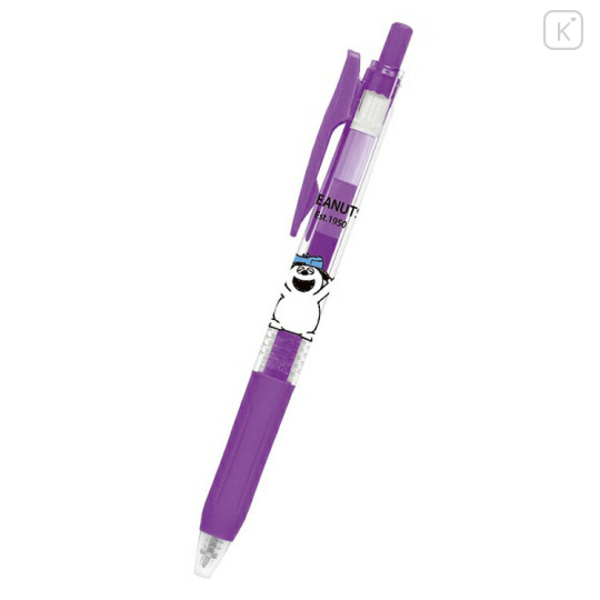 Japan Peanuts Sarasa Clip Gel Pen - Snoopy : Purple B - 1