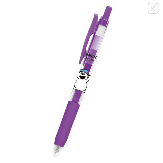 Japan Peanuts Sarasa Clip Gel Pen - Snoopy / Purple - 1