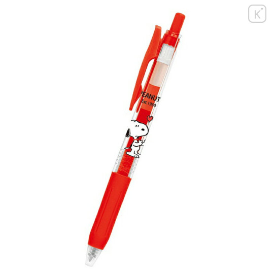 Japan Peanuts Sarasa Clip Gel Pen - Snoopy : Red B - 1