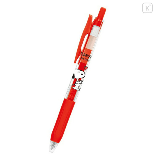Japan Peanuts Sarasa Clip Gel Pen - Snoopy / Red - 1