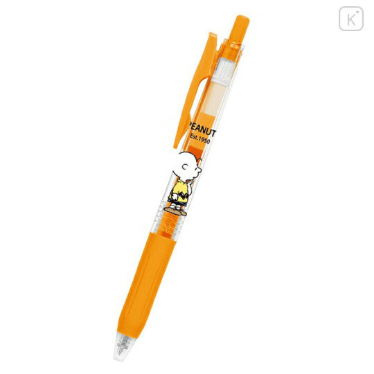 Japan Peanuts Sarasa Clip Gel Pen - Snoopy : Orange B - 1