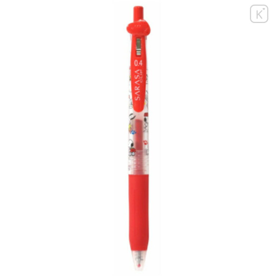 Japan Peanuts Sarasa Clip Gel Pen - Snoopy / Red - 2