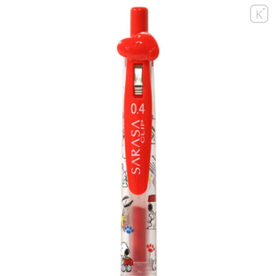 Japan Peanuts Sarasa Clip Gel Pen - Snoopy : Mascot Red - 3