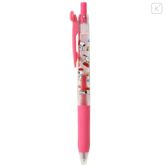 Japan Peanuts Sarasa Clip Gel Pen - Snoopy : Mascot Pink - 1