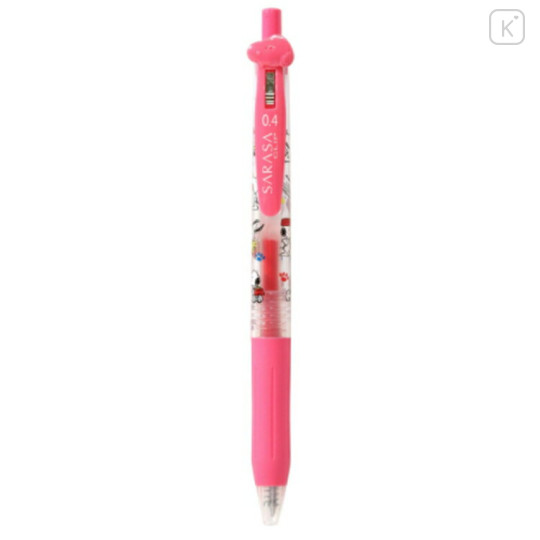 Japan Peanuts Sarasa Clip Gel Pen - Snoopy : Mascot Pink - 2