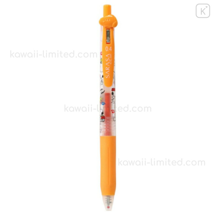 Japan Peanuts Sarasa Clip Gel Pen - Snoopy : Mascot Orange