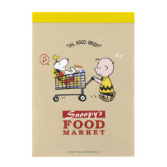 Japan Peanuts Mini Notepad - Snoopy / Delicious Food Market Cart