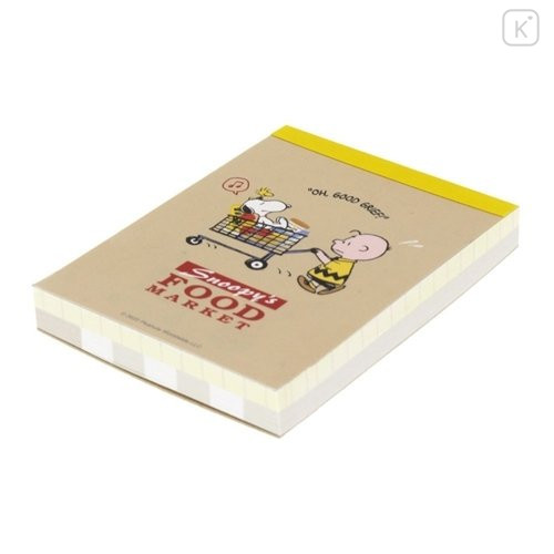 Japan Peanuts Mini Notepad - Snoopy / Delicious Food Market Cart - 4