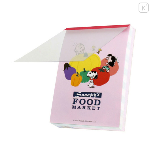Japan Peanuts Mini Notepad - Snoopy / Delicious Food Market Vegetable - 3