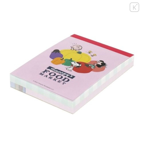 Japan Peanuts Mini Notepad - Snoopy / Delicious Food Market Vegetable - 4