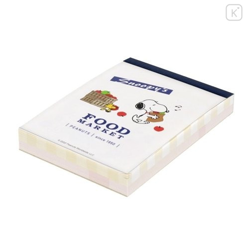 Japan Peanuts Mini Notepad - Snoopy / Delicious Food Market Apple - 4