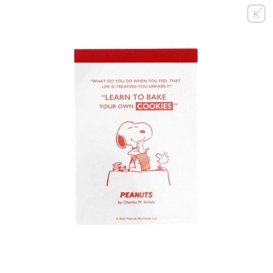 Japan Peanuts Mini Notepad - Snoopy / Simple One Phrase - 1